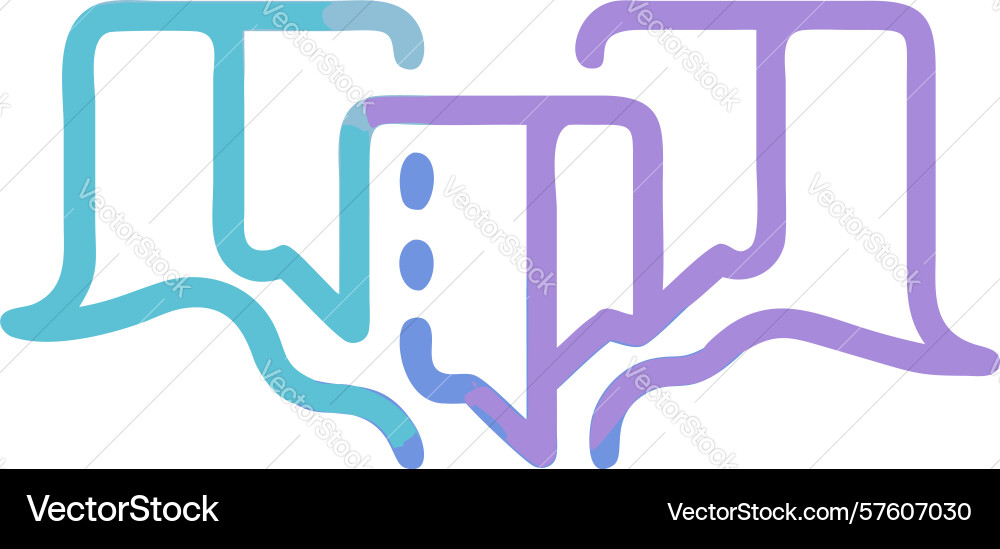 Overlapping speech bubbles group discussion vector image