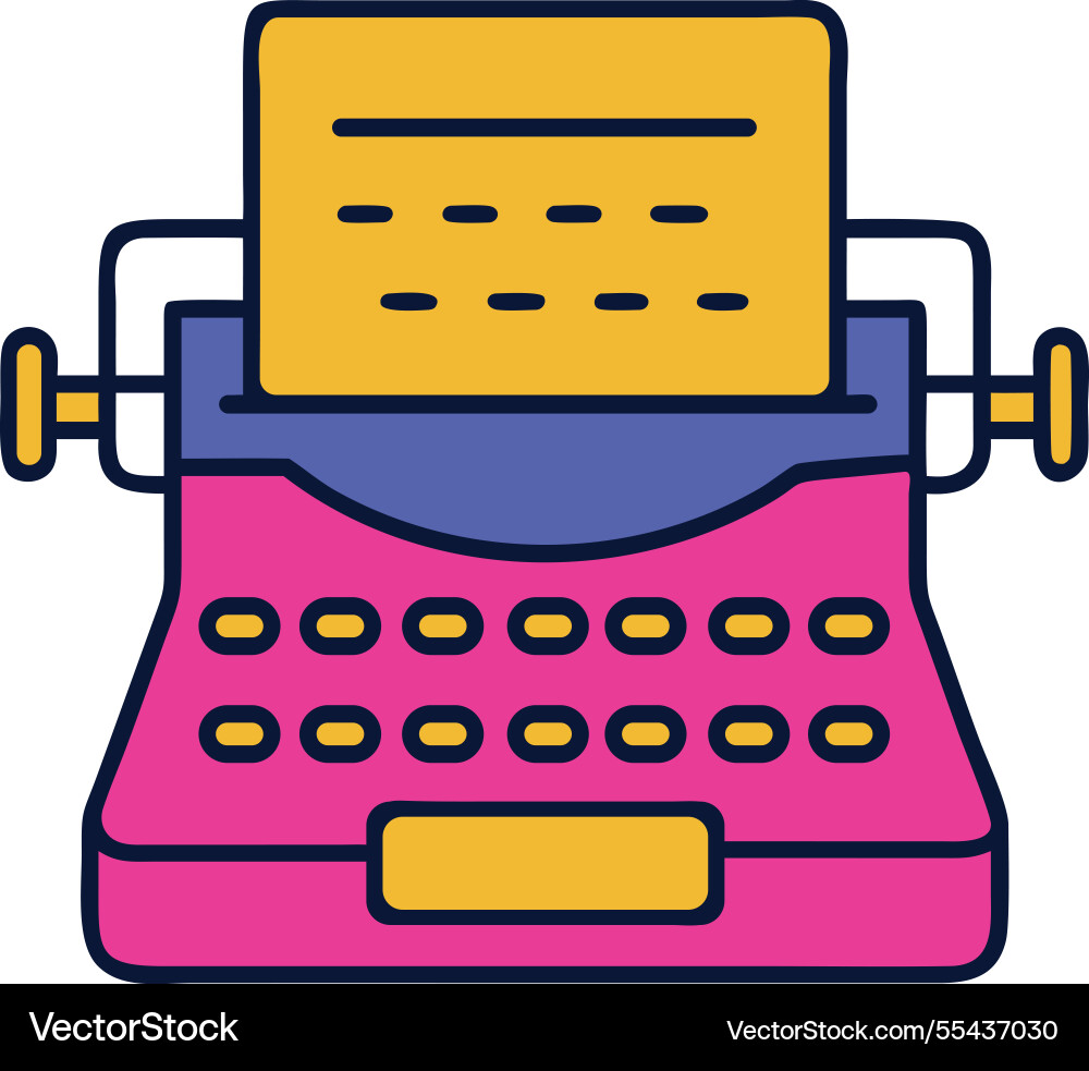Retro object typewriter icon Vector Image