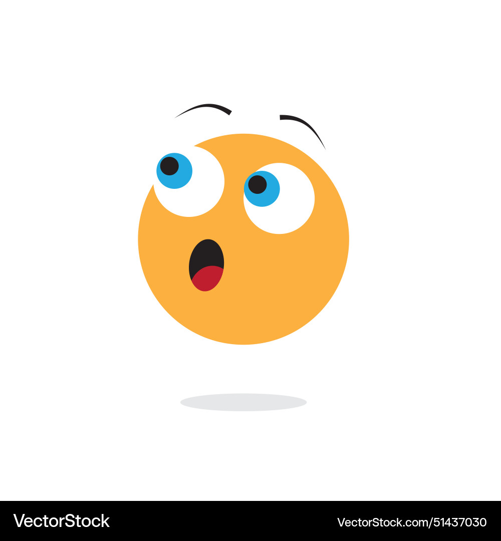Wow Emoji Gesicht schockiert überrascht Emoticon Wow Emoji Gesicht schockiert überrascht Emoticon vektorbild