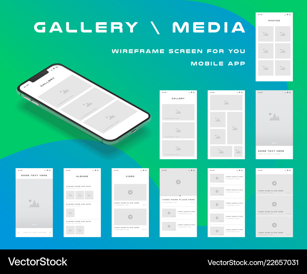 10 in 1 ui kits wireframes screens for your 10 in 1 ui kits wireframes screens for your vector image