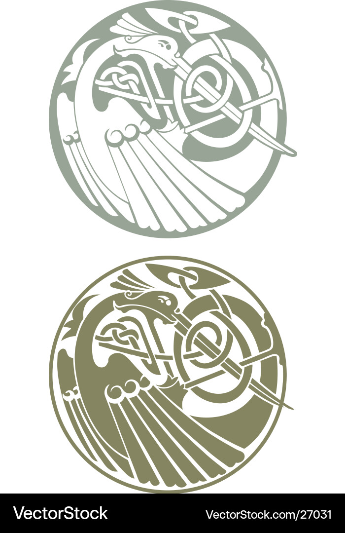 Celtic Bird Motif vector image