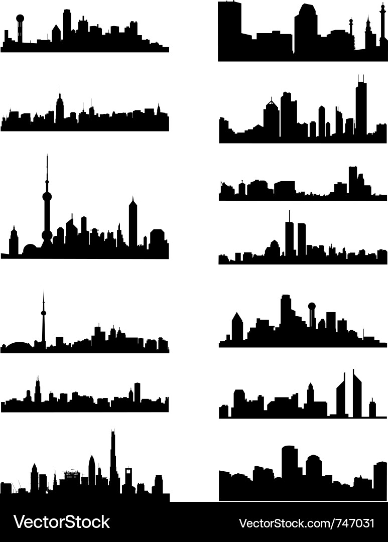 City Skyline Silhouette vector image
