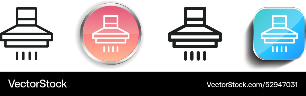 Cooker icon thin linear regular and button style Vector Image
