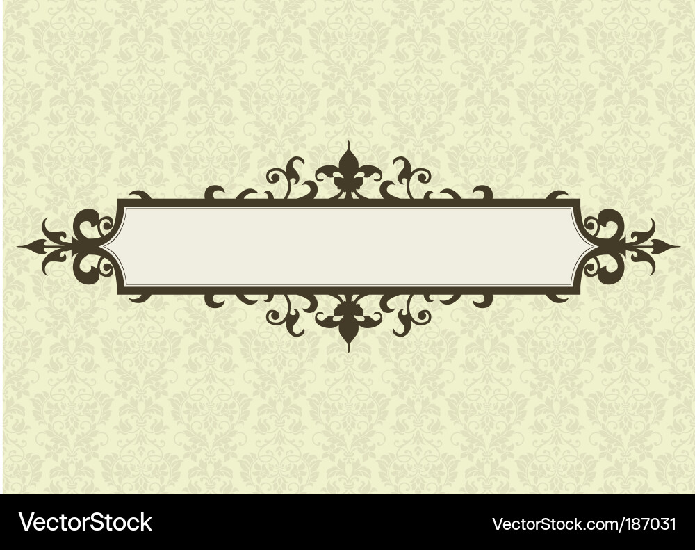 Floral Frame mit Ornate Bord Vektorbild