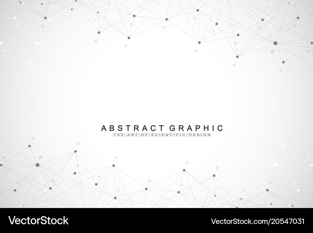Geometric abstract background with connected line vector image