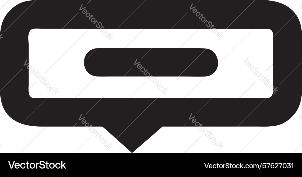 Minimalist open rectangle icon for messaging vector image