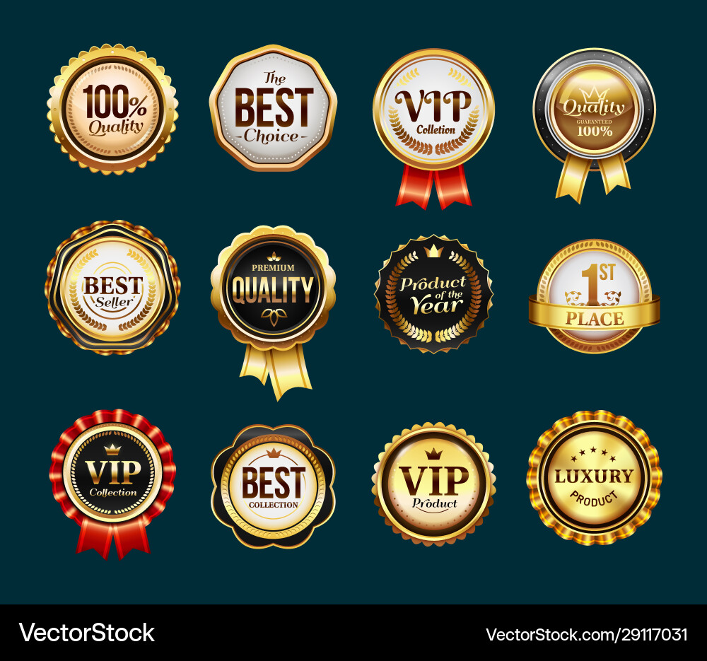 Premium Brand & Quality Seals vector image