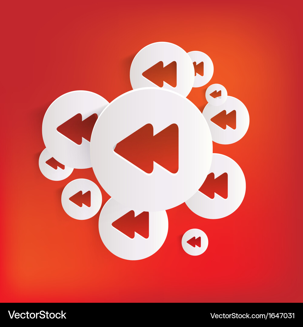 Reverse or rewind web icon Vector Image