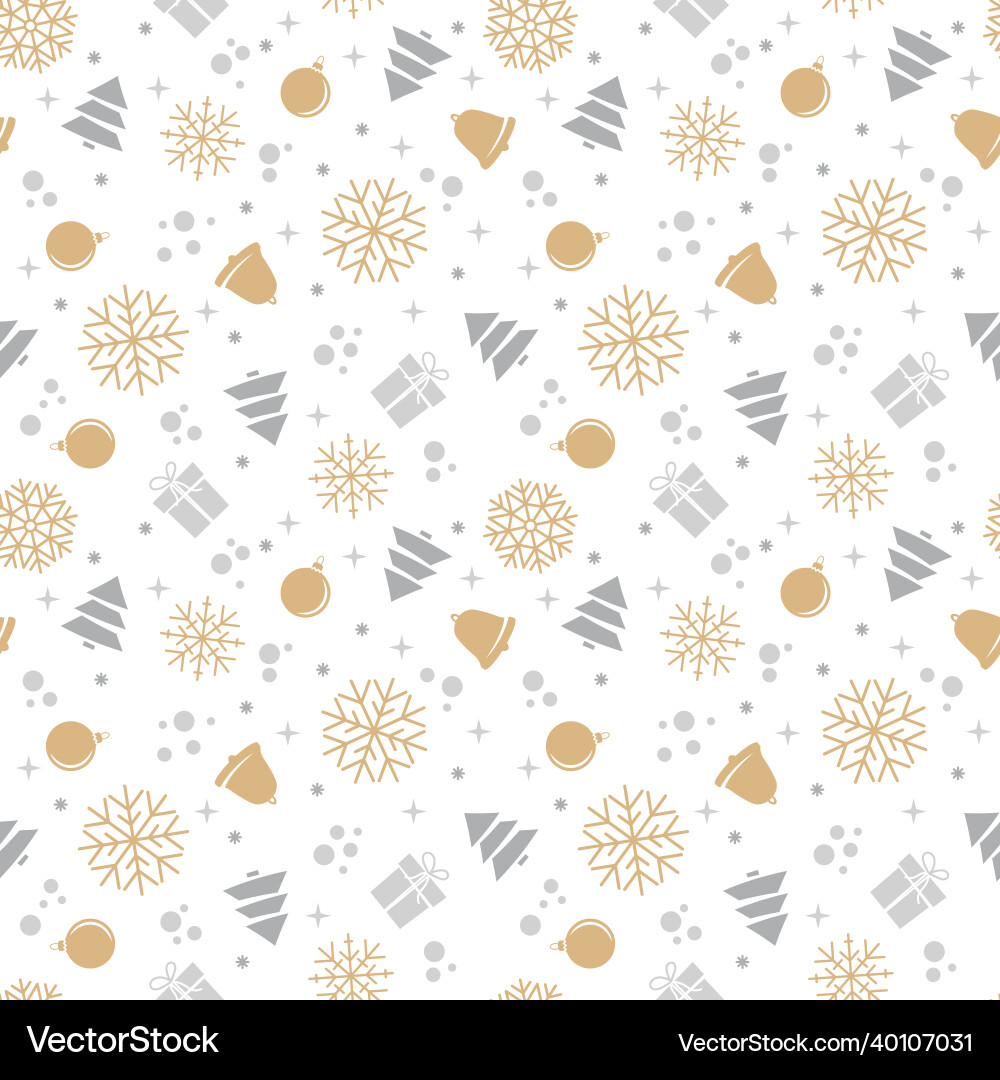 Seamless pattern with a christmas theme isolated vector image