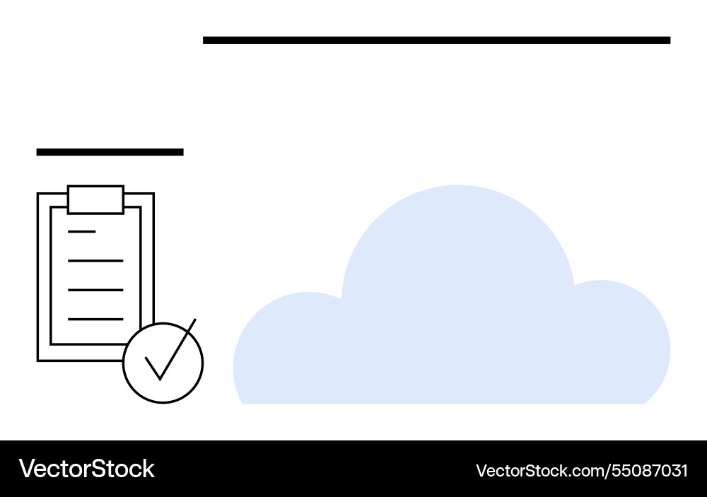 Task checklist with cloud integration concept Task checklist with cloud integration concept vector image