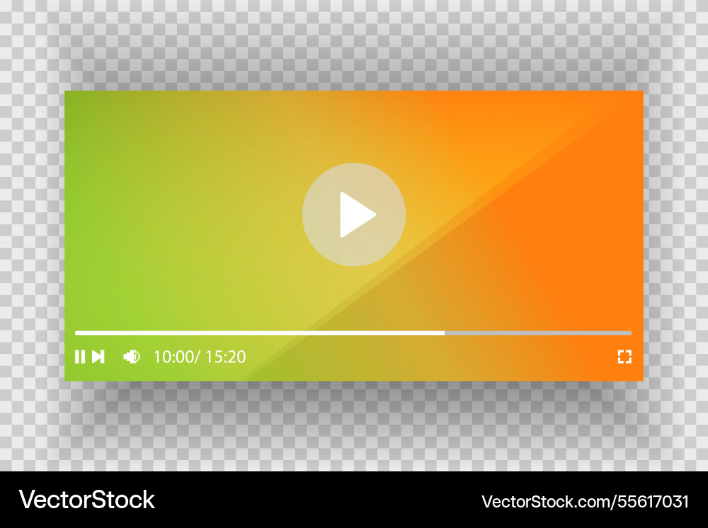 Template video player for web and mobile apps Template video player for web and mobile apps vector image