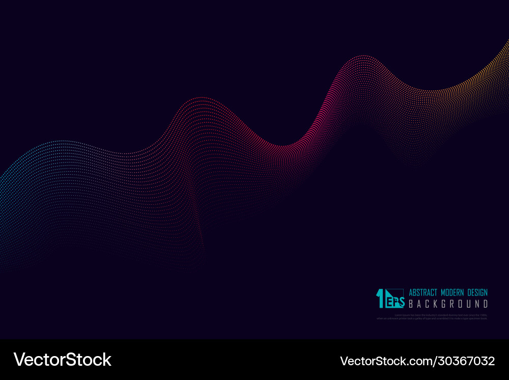 Abstract dot color wavy design movement vector image