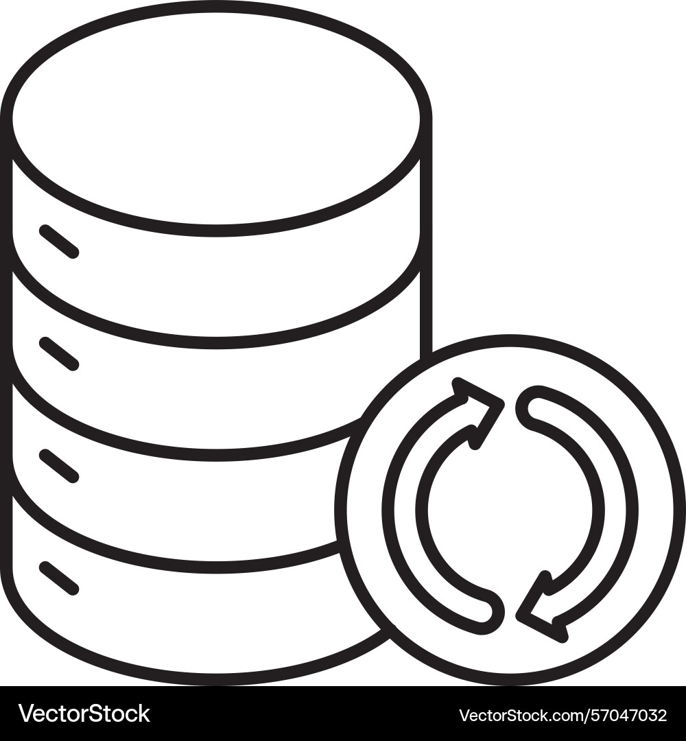 Backup line icon design Vector Image