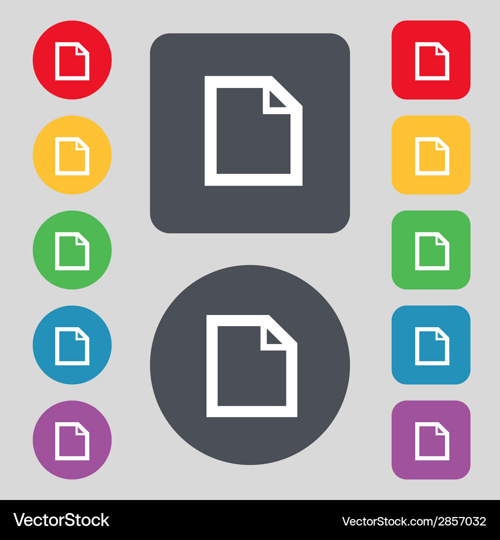 Edit document sign icon content button set Vector Image