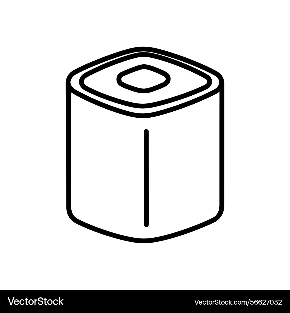 Outline icon of square shape isolated Vector Image