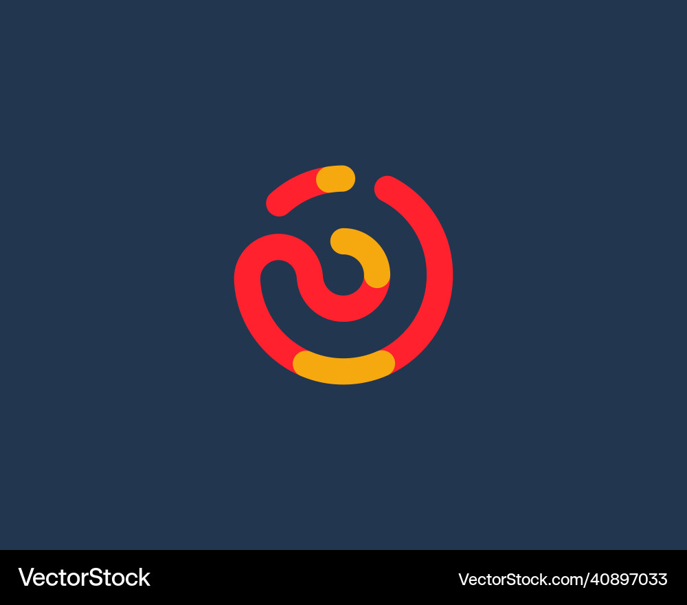 Abstract target logo design from colorful lines Abstract target logo design from colorful lines vector image