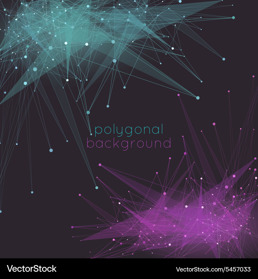 Dynamic Mesh Polygon Background vector image