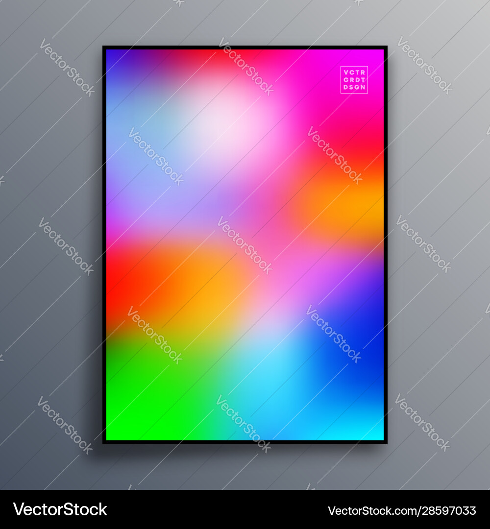 Poster template design with colorful gradient Poster template design with colorful gradient Vector Image