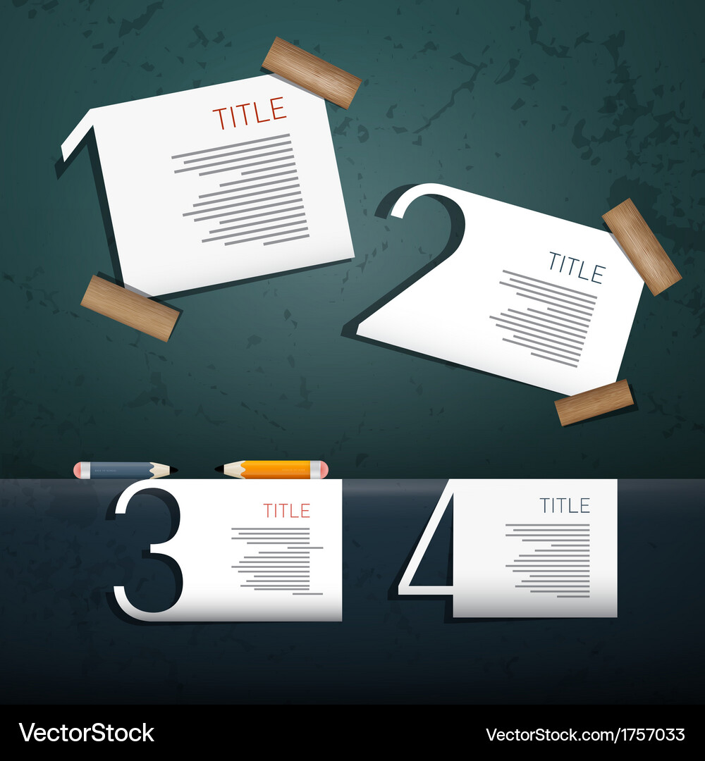 Progress steps for tutorial infographics Vector Image