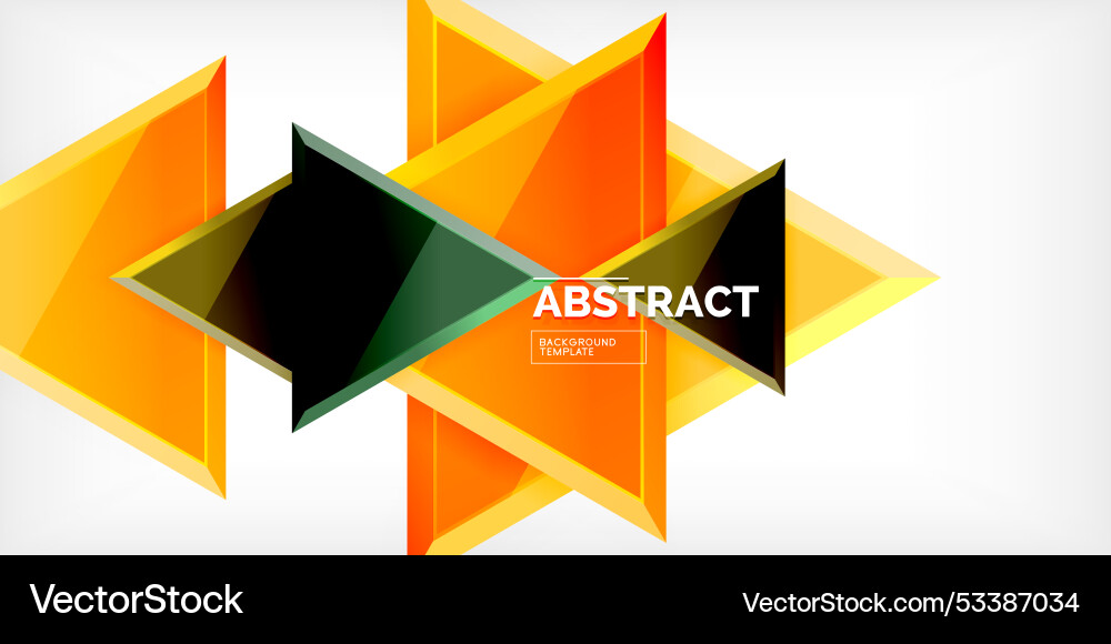 Abstract background - colorful triangles with 3d Abstract background - colorful triangles with 3d Vector Image