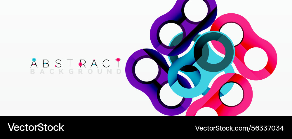 Colorful abstract circles overlap creating Vector Image