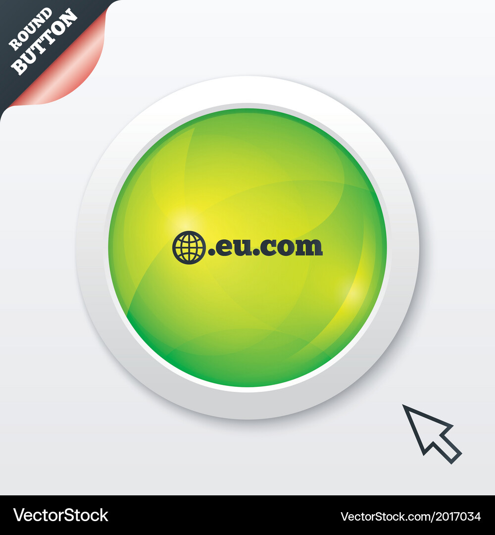 Domain eucom sign icon internet subdomain Vector Image
