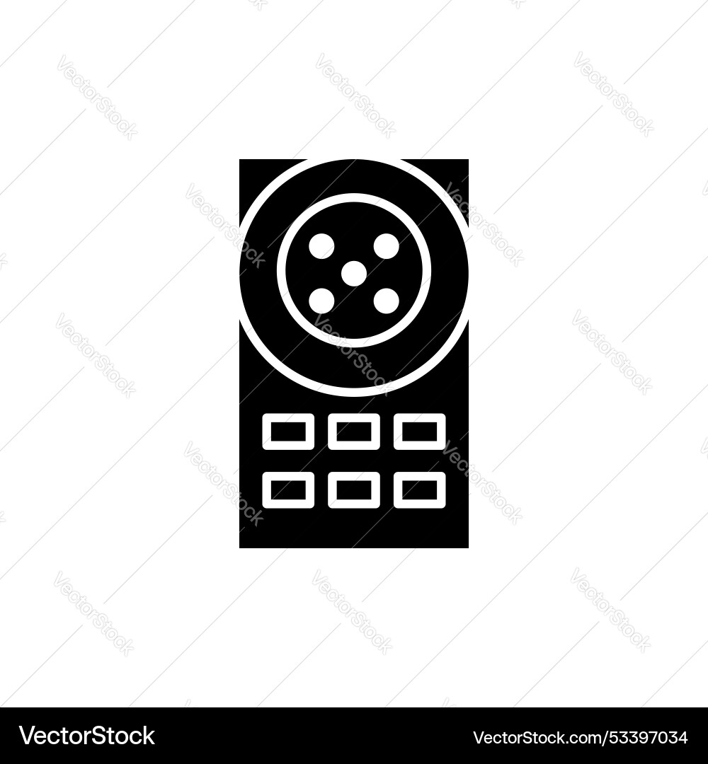 Intercom line icon isolated on white background vector image