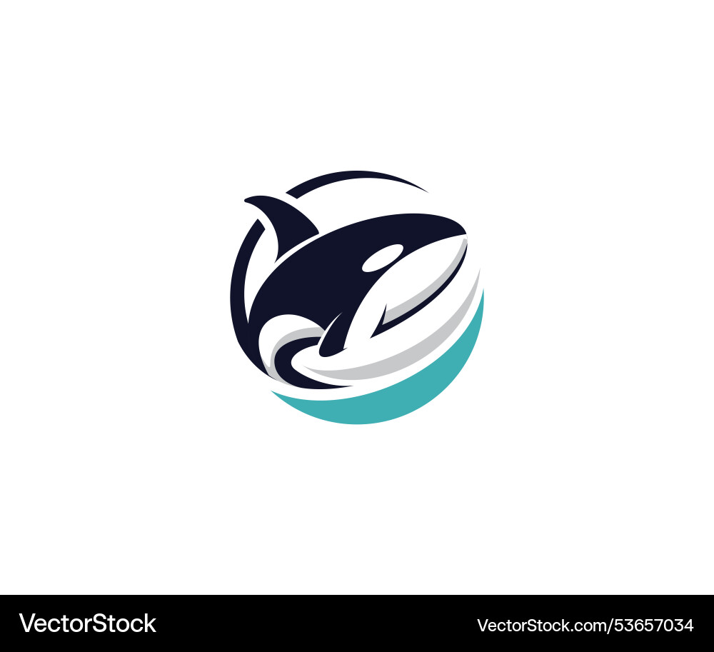 Oceanic Orca Logo - Marine Emblem vector image