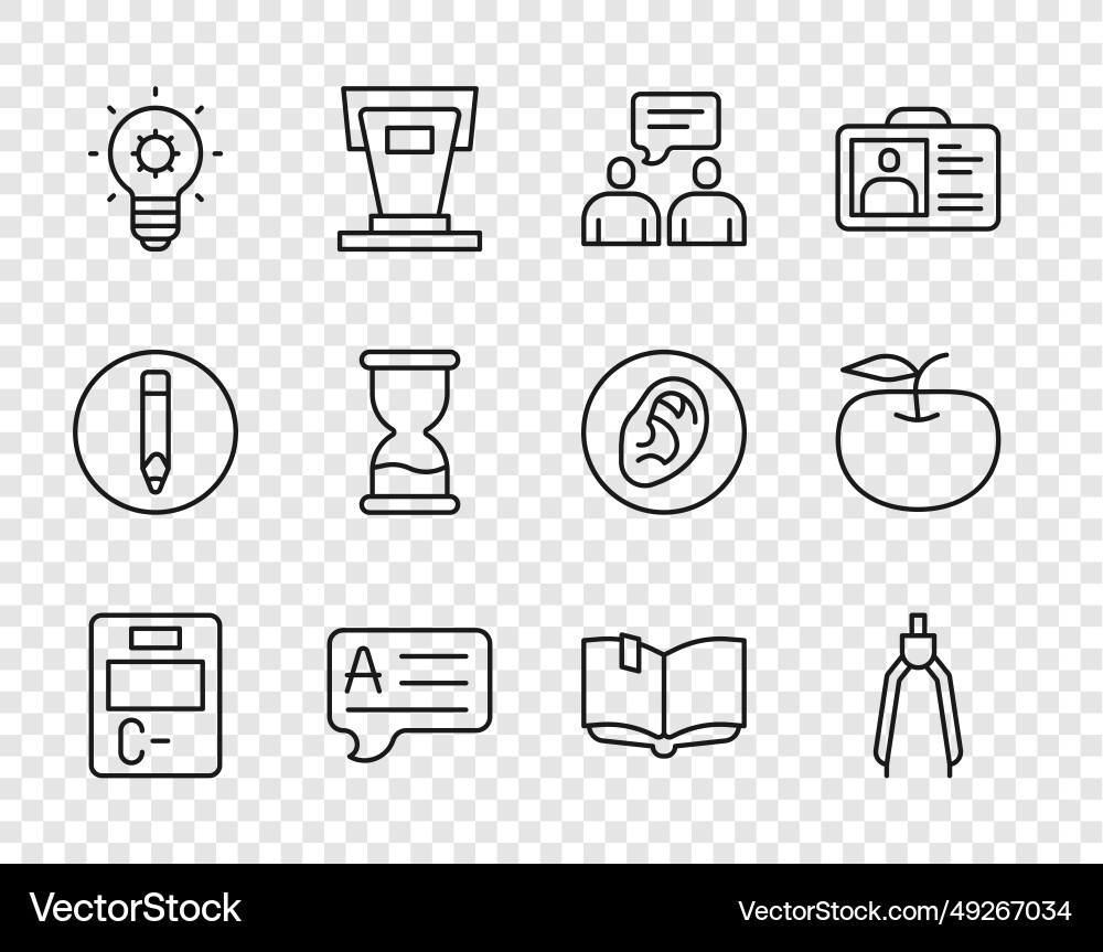 Set line exam paper with incorrect answers Set line exam paper with incorrect answers Vector Image