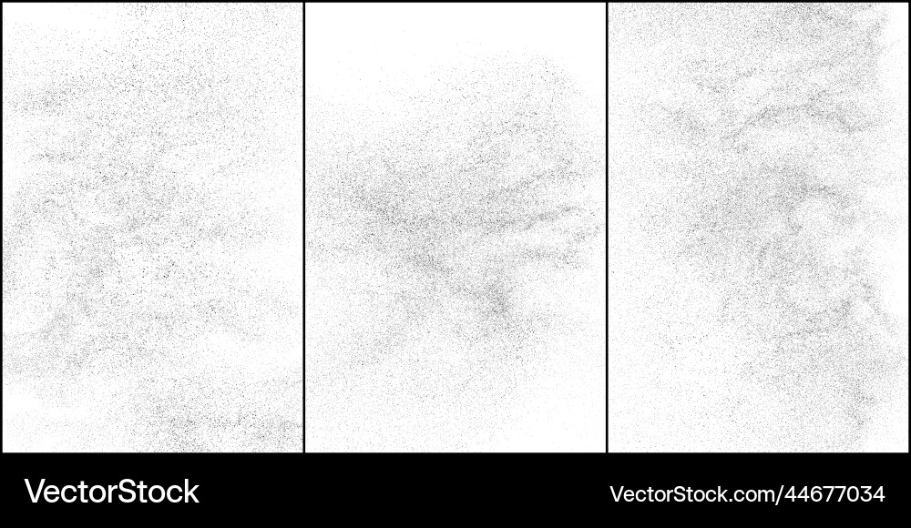 Set of distressed black texture Set of distressed black texture Vector Image