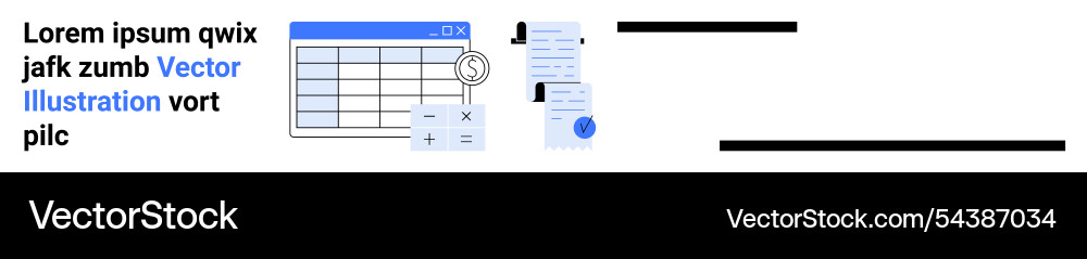 Spreadsheet and document editing vector image