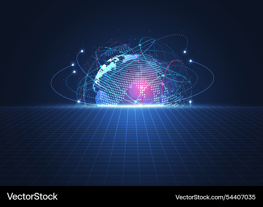 Abstract global network connection Abstract global network connection vector image