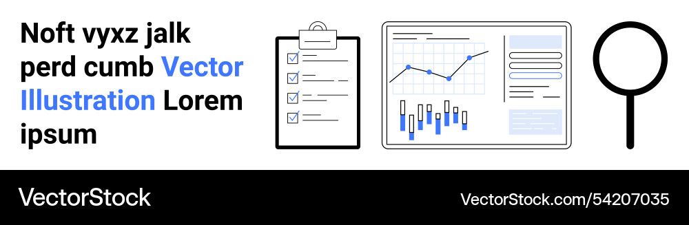 Data analysis and business intelligence Royalty Free Vector
