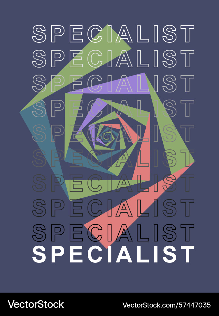 Gradient circle triangle effect with specialist vector image
