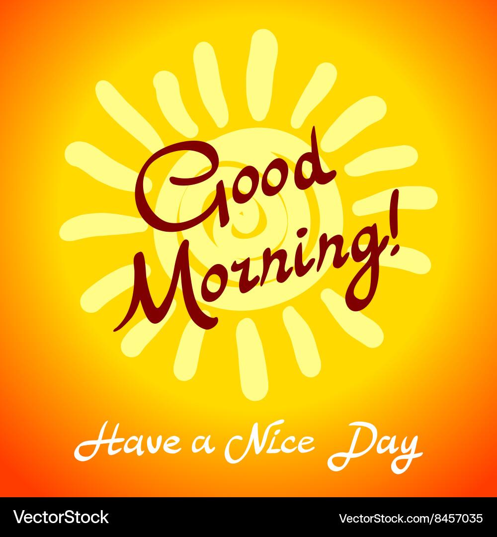 Winking sun have a nice day card vector image