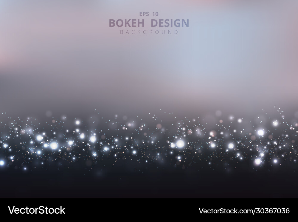 Abstract bokeh design pure white glitters Abstract bokeh design pure white glitters vector image