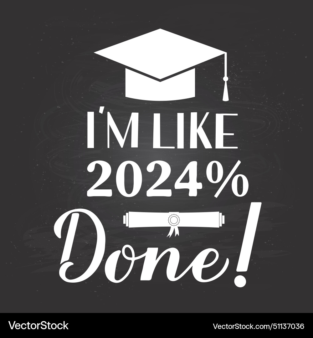Funny graduation poster with lettering i am like Funny graduation poster with lettering i am like Vector Image