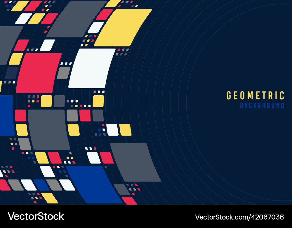 Geometric Square Pattern Vector Image