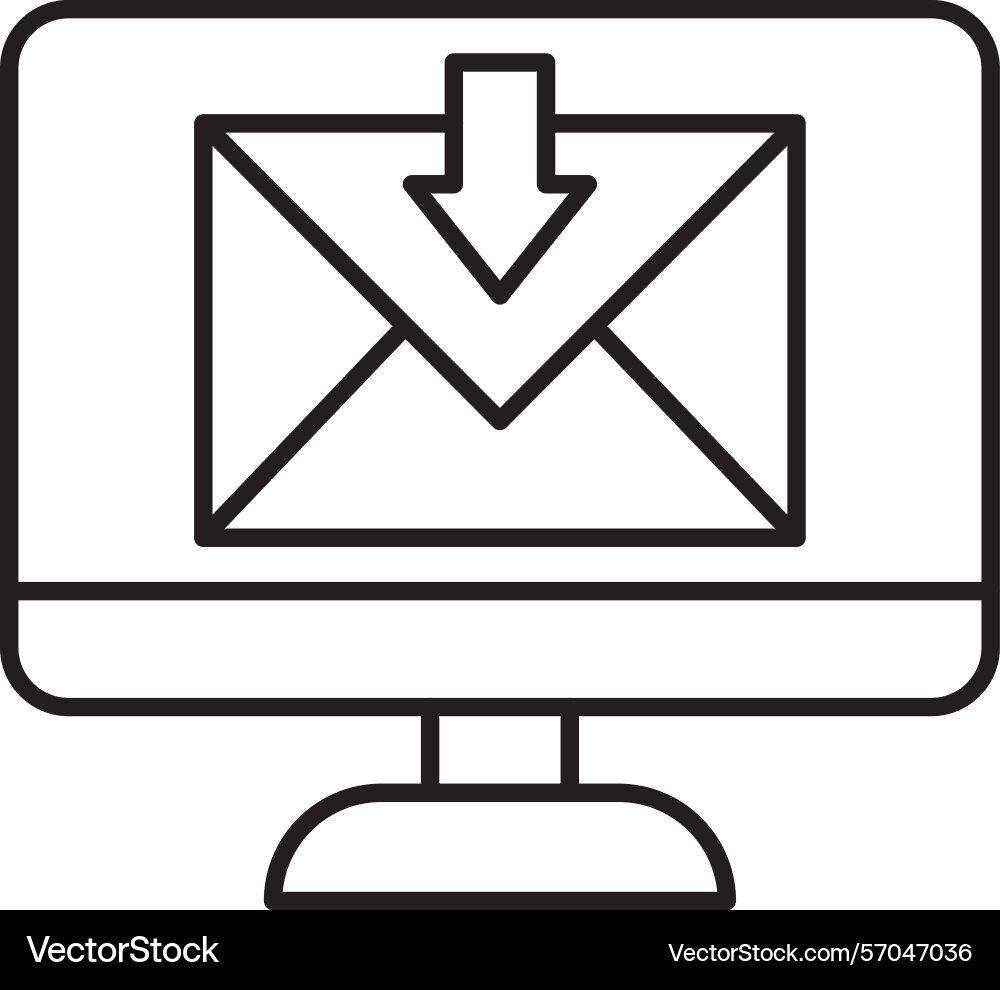 Inbox line icon design Vector Image