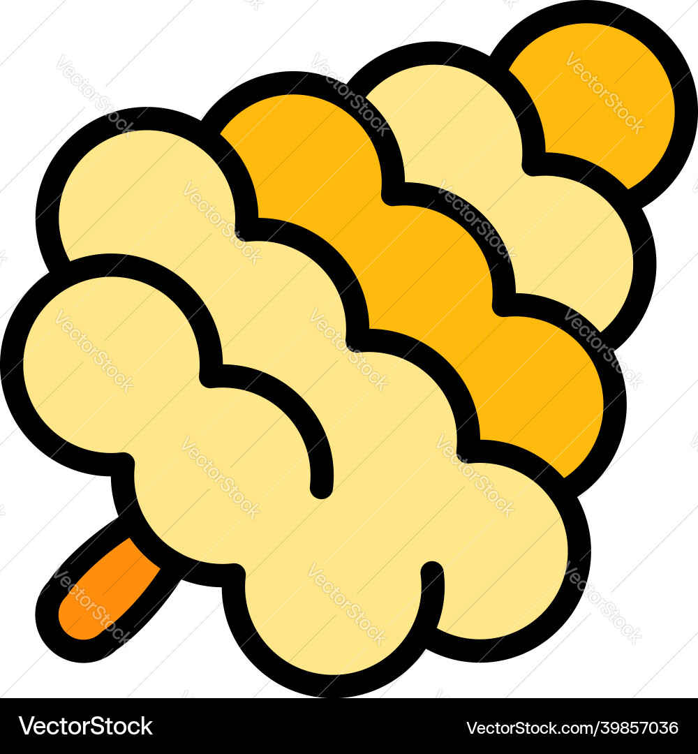 Pine cone with round segments icon color outline Pine cone with round segments icon color outline vector image
