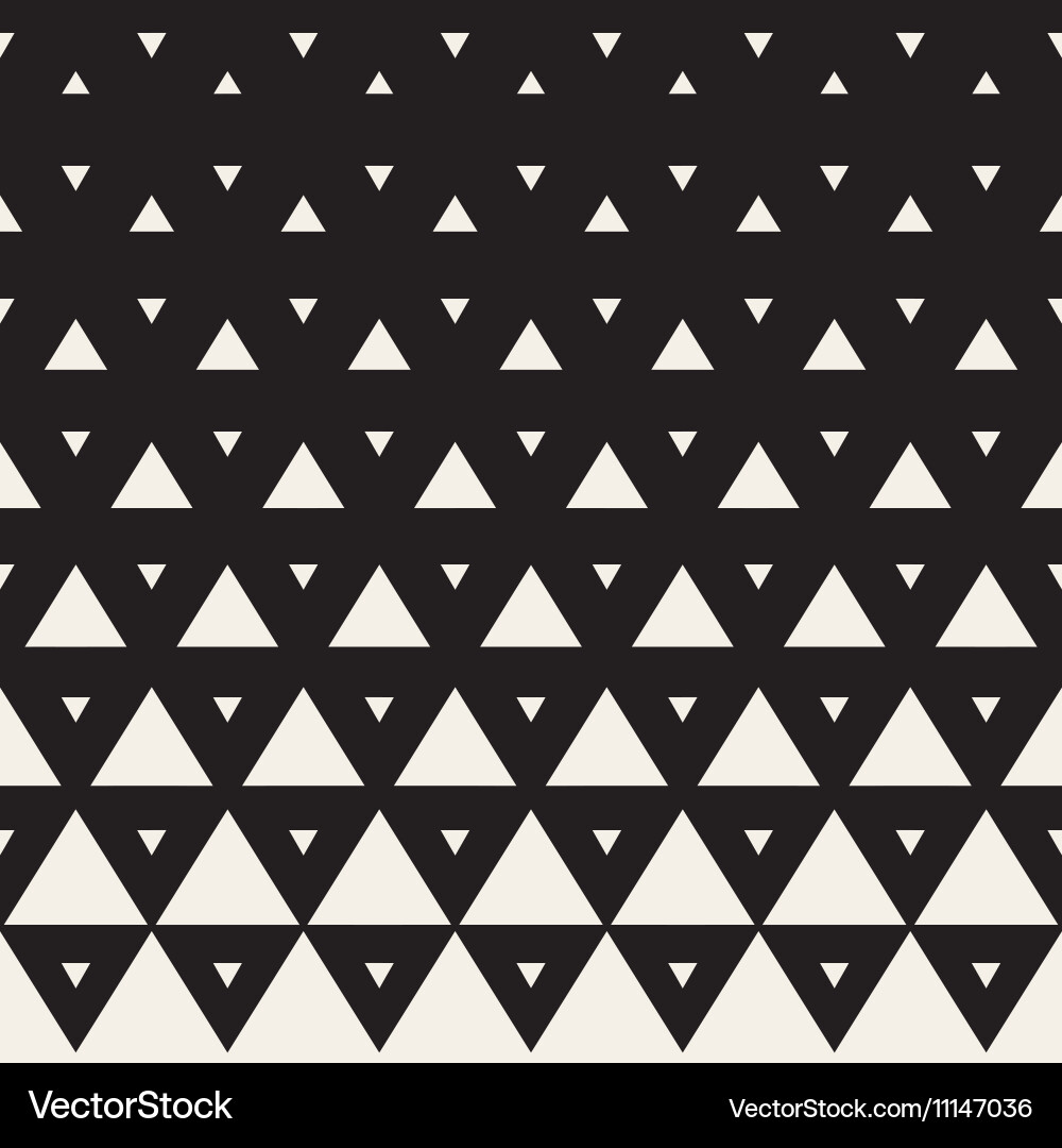 Seamless color transition triangle halftone vector image