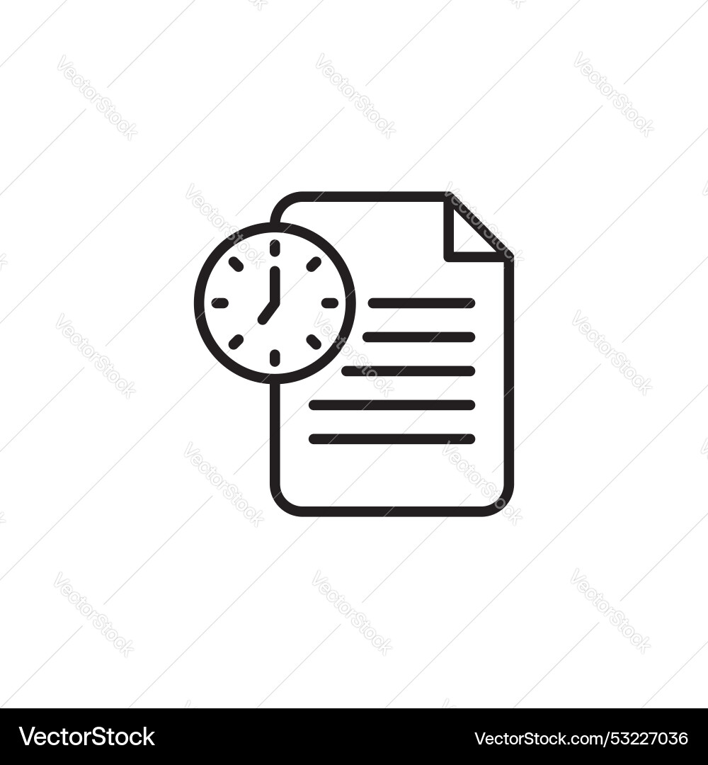 Time management icon set clock work project vector image