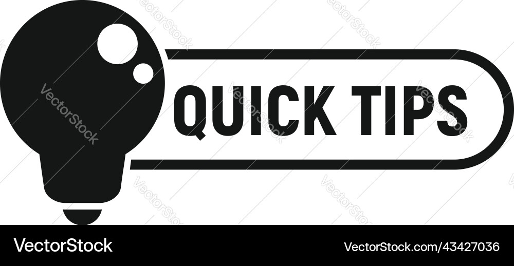 Tip icon simple quick trick Tip icon simple quick trick vector image