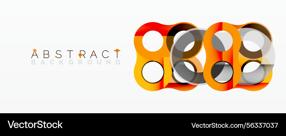 Abstract design features overlapping orange Abstract design features overlapping orange vector image