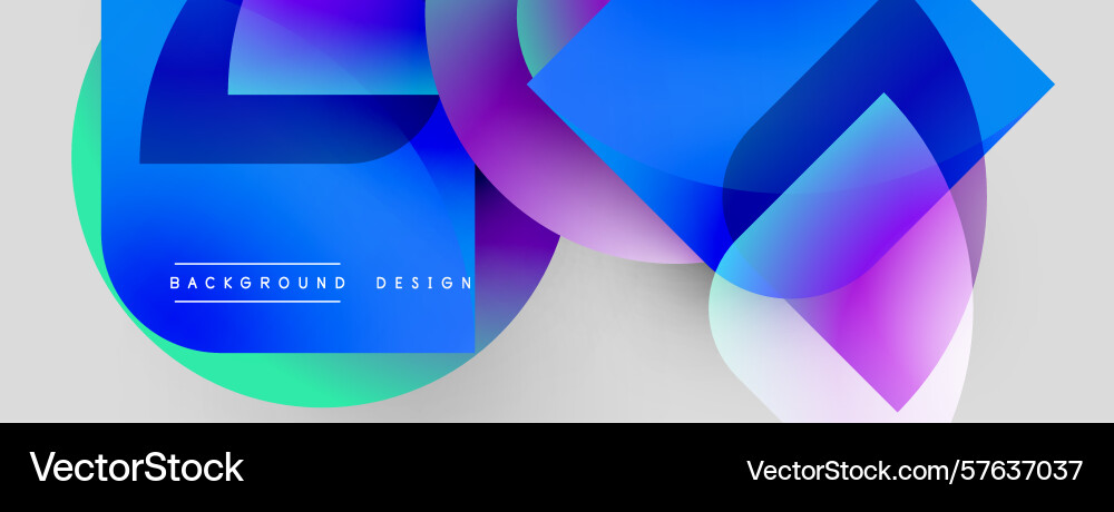 Abstract shapes overlap creating vibrant color Abstract shapes overlap creating vibrant color Vector Image