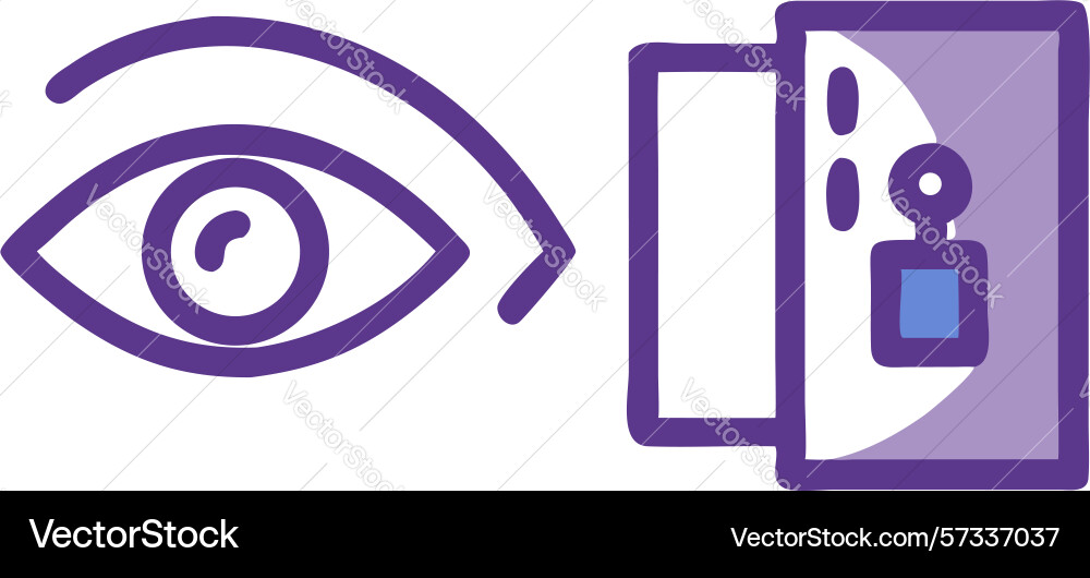 Digital eye visual data processing vector image