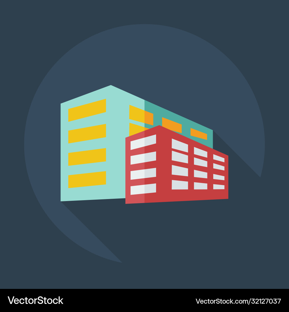 Flat modern design with shadow icons building vector image