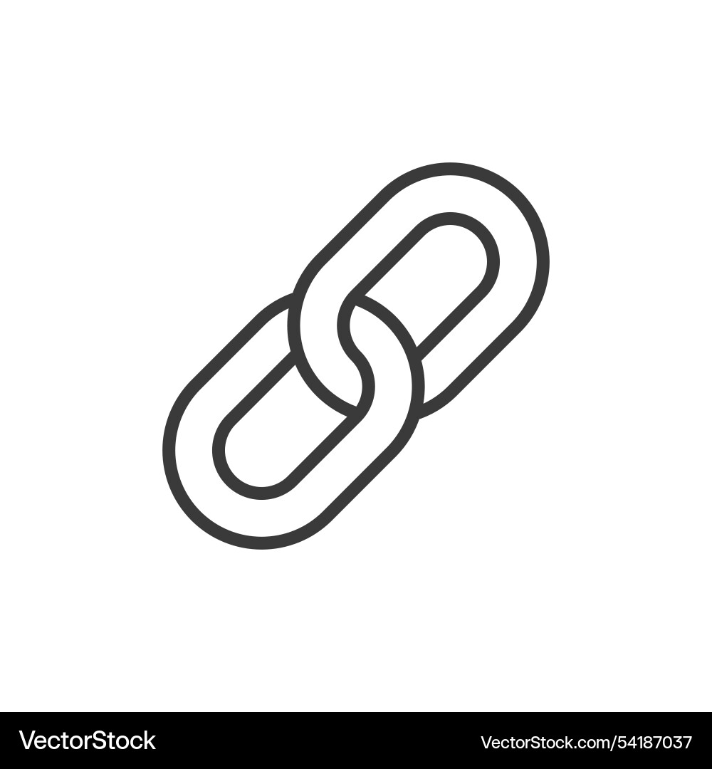 Link chain icon in line design Link chain icon in line design vector image