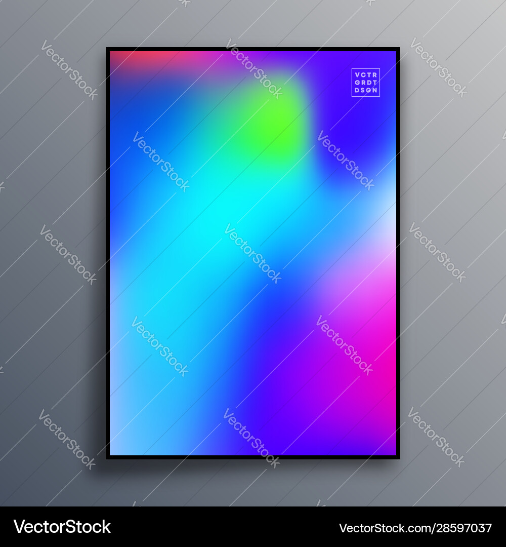 Poster template design with colorful gradient Poster template design with colorful gradient vector image