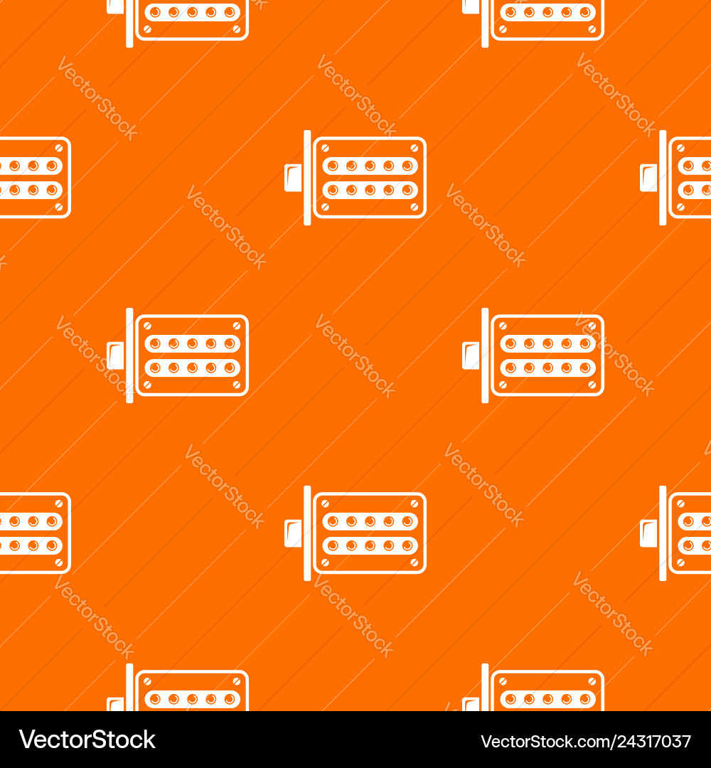 Push button lock pattern orange vector image